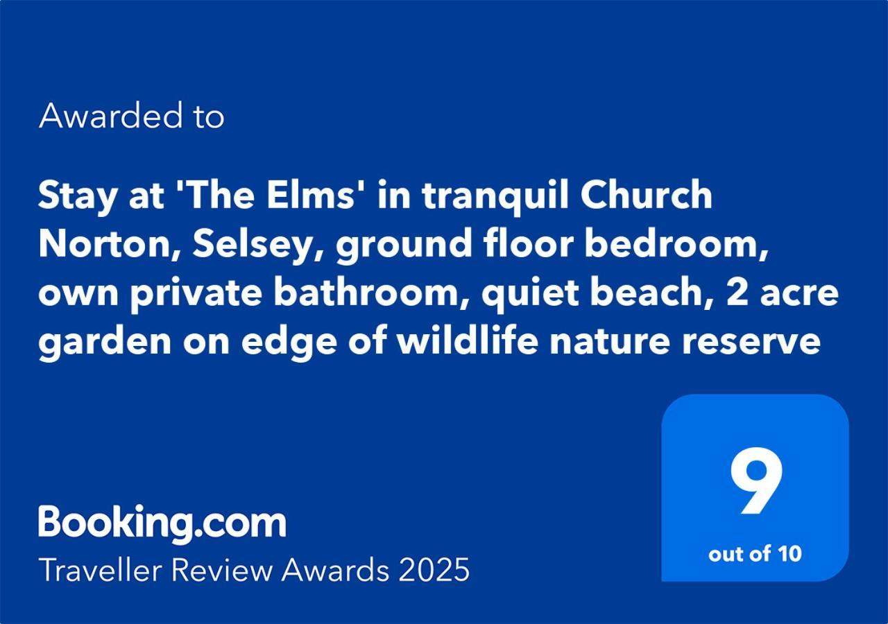 Stay At 'The Elms' In Tranquil Church Norton, Selsey - Ground Floor Bedroom, Own Private Bathroom, Quiet Beach, 2 Acre Garden By The Sea, On Edge Of Wildlife Nature Reserve Ngoại thất bức ảnh